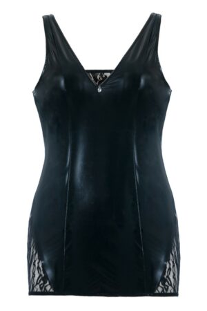 schwarze wetlook chemise sb/1002 sexy base kollektion by andalea