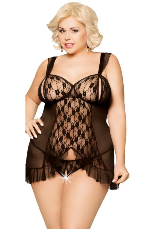 schwarze chemise bianca 1818 von softline plus size