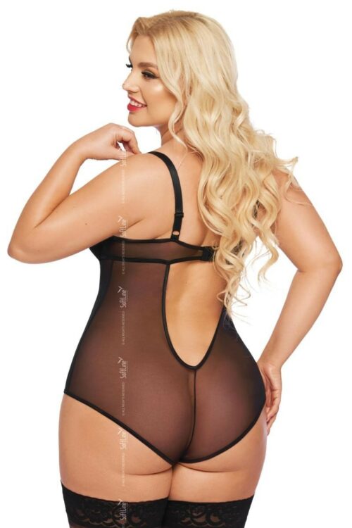 schwarzer body ouvert 1891 von softline plus size collection