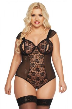 schwarzer body ouvert 1901 von softline plus size collection