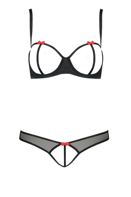 schwarzes set pa595297 von passion devil collection