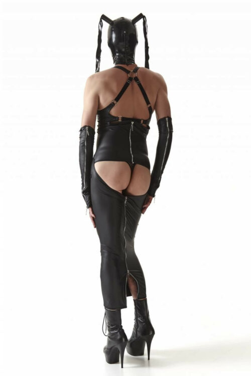 langes kleid crd005 schwarz von regnes fetish planet crossdresser fetish line