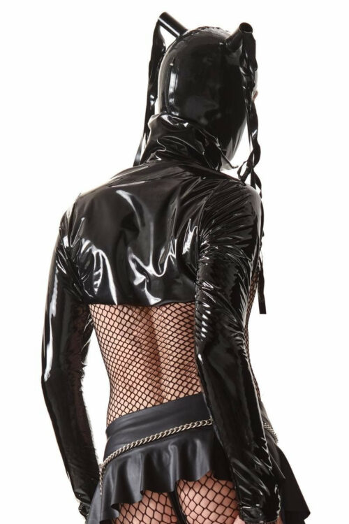 pvc jacke crd009 schwarz von regnes fetish planet crossdresser fetish line