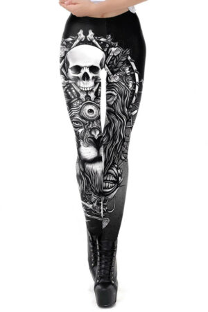 Skull Leggings 90511Gothik-Stil von Ocultica