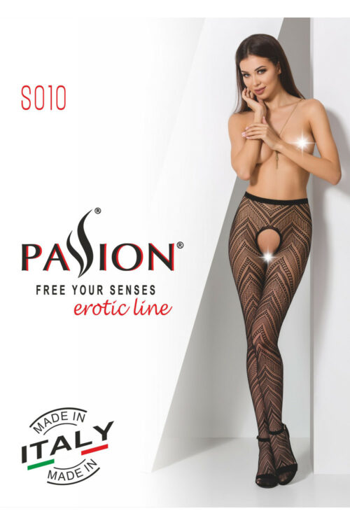 ouvert strumpfhose s010 schwarz von passion erotic line