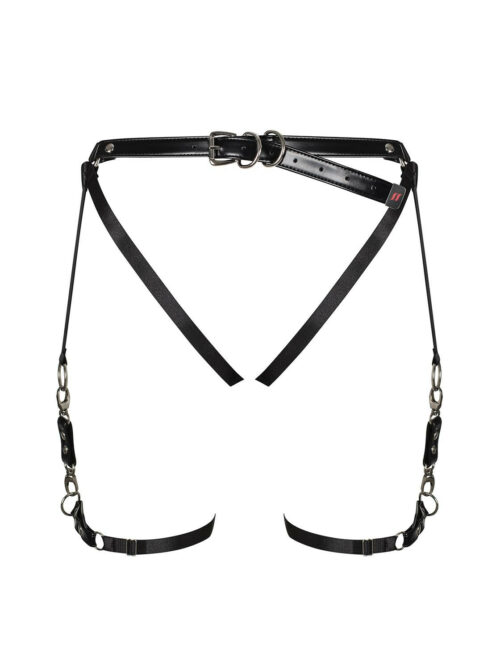 harness a762 aus kunstleder in schwarz von obsessive