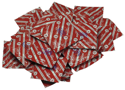 London Rot 100 Kondome mit Erdbeergeschmack