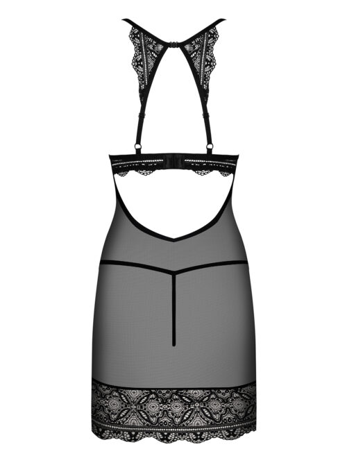 renelia chemise durchscheinend in schwarz