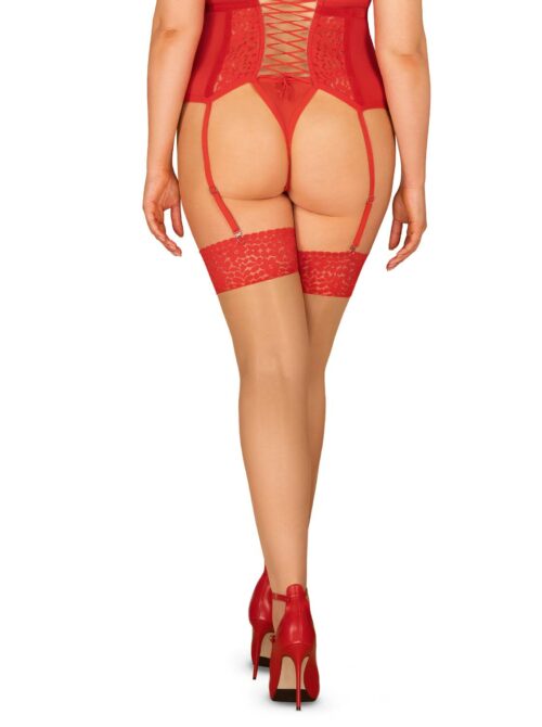 blossmina stockings in rot bis 7xl