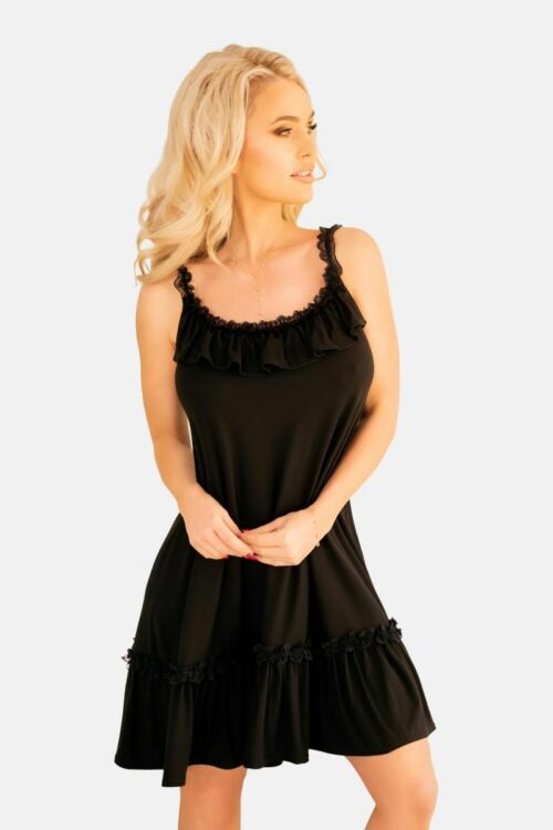 schwarzes petticoat kleid von kalimo