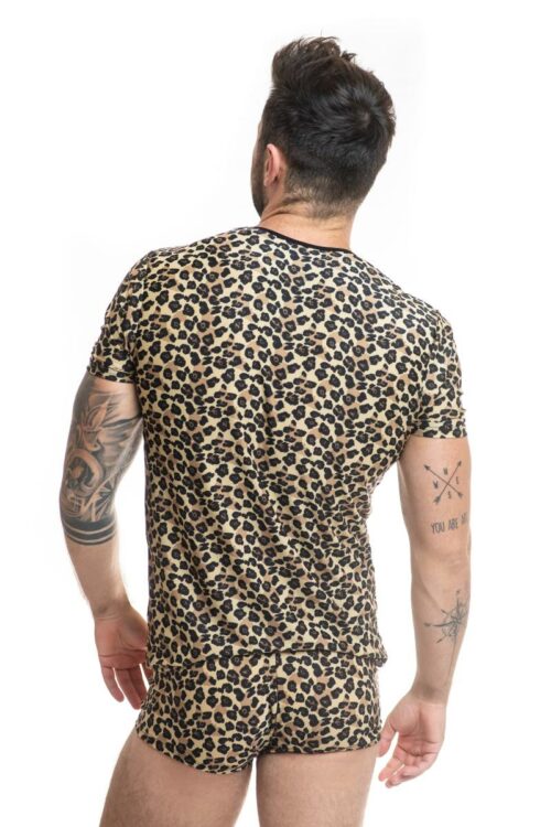 herren t-shirt in leopardenoptik 053556
