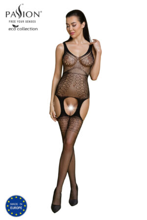 passion eco bodystocking bs010 ouvert schwarz