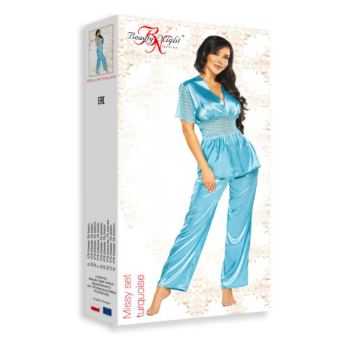 eleganter 2-teiliger pyjama in türkis bn
