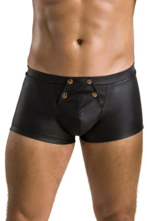 elegante, schwarze herren shorts von passion
