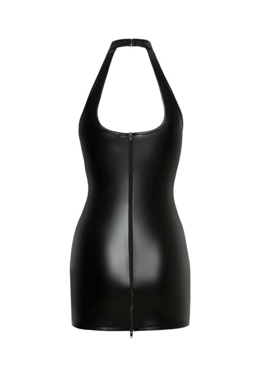 f291 powerwetlook kleid mit doppelter schnürung vorne von noir handmade