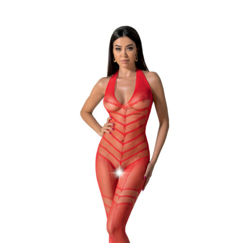 pe bs100 bodystocking red