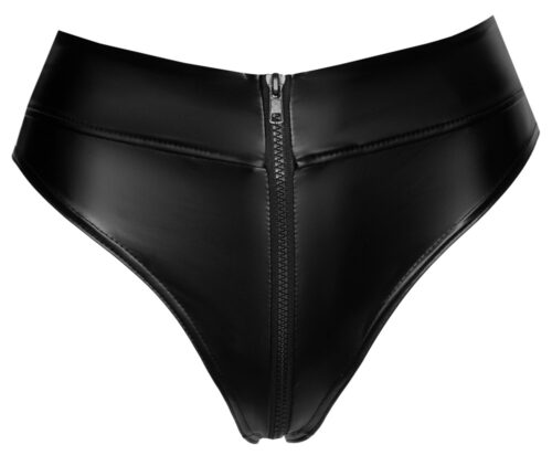 noir taillenhoher slip im powerwetlook