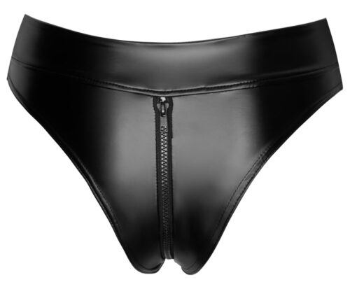 noir taillenhoher slip im powerwetlook