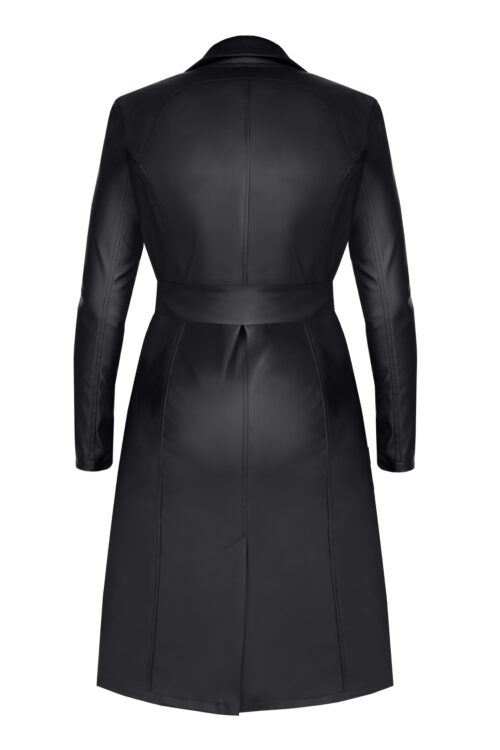 eleganter kunstledermantel tdselina001 schwarz