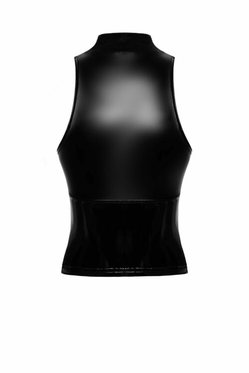 f324 wetlook top mit reißverschluss von noir handmade