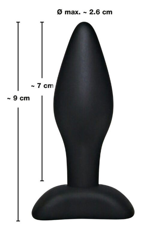 schwarzer analplug mit schmaler spitze