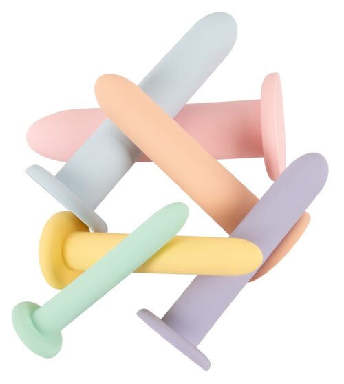 6-teiliges dildo-set in pastellfarben
