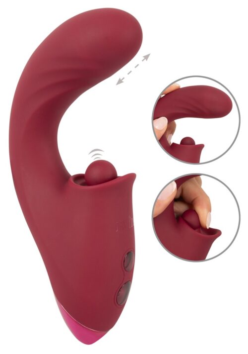 stoßvibrator mit klopfendem klitoris-stimulator