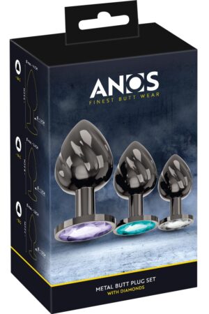 anos 3-teiliges metall-analplug-set