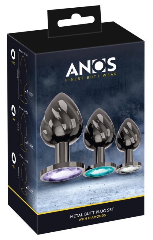 anos 3-teiliges metall-analplug-set