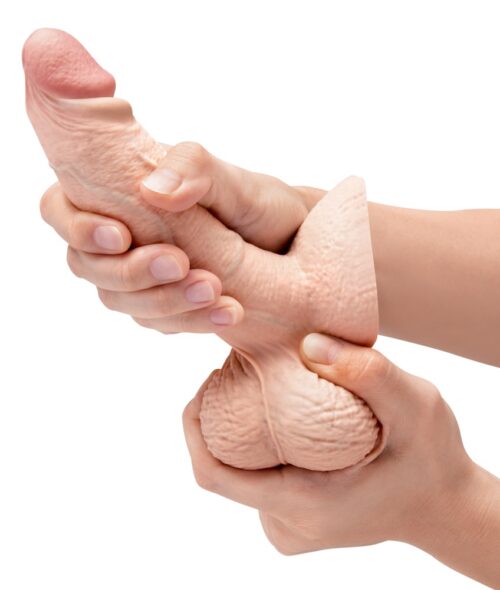 biegsamer naturdildo slipskin 6“ girthy