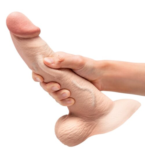 biegsamer naturdildo slipskin 9“ curvy