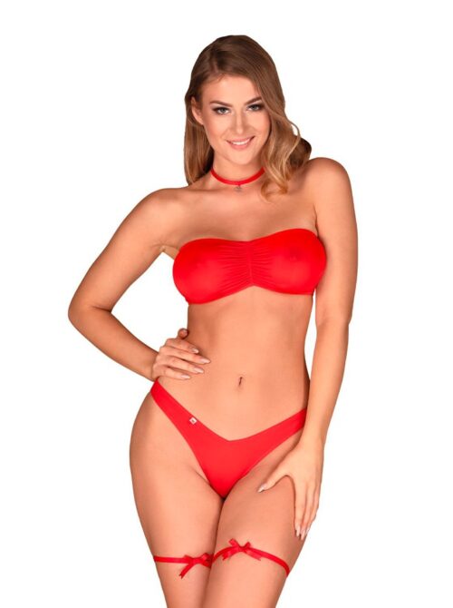 4-teiliges rotes dessous-set