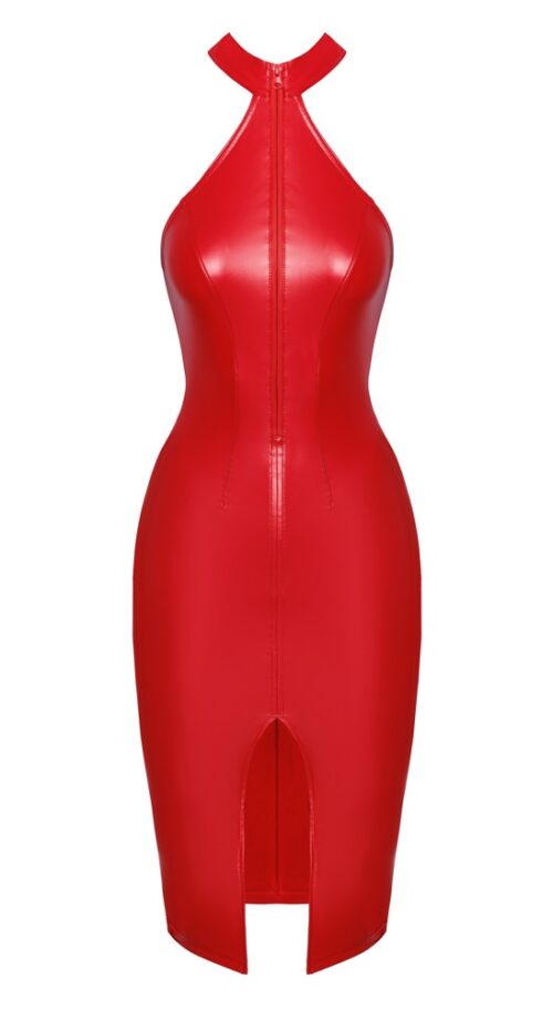 neckholderkleid in rot f354 von noir