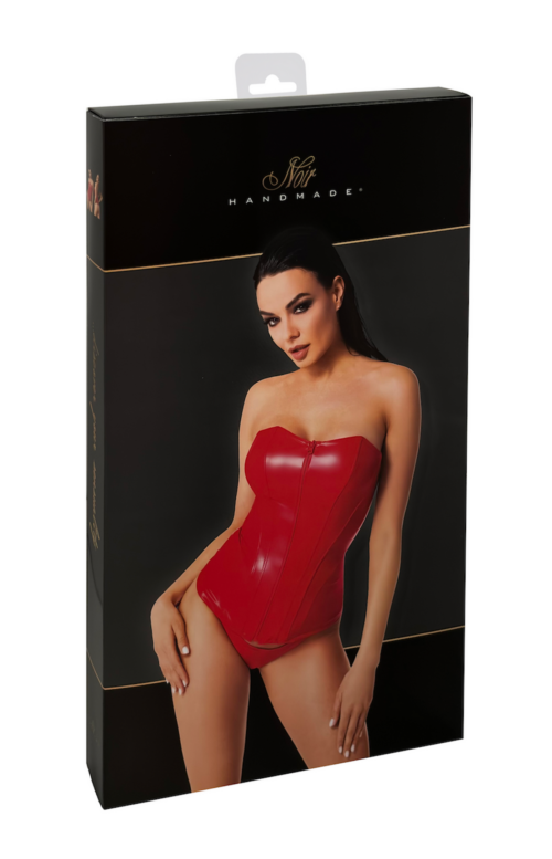 wetlook corsagen-top f355 rot orgia collection